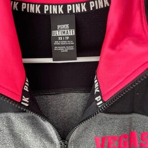 Victoria's Secret Pink and Black Ultimate Jacket and leggings
